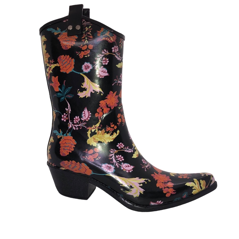 Nomad Yippy Western Cowboy Pointed Toe Floral Rain Boots Sz 11 - Picture 6 of 14